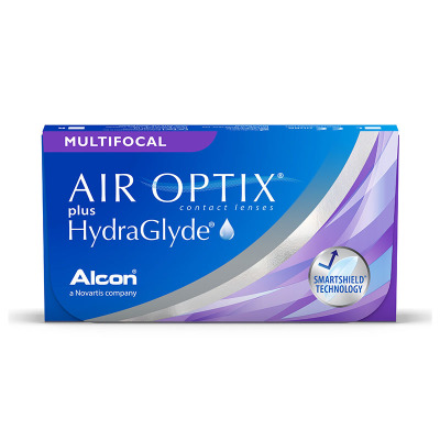 měsíční kontaktní čočky Air Optix Multifocal HydraGlyde (3 čočky)