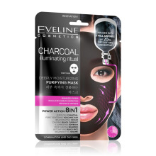 EVELINE Charcoal textilní maska s uhlím 20 ml