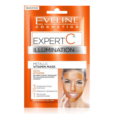 EVELINE Expert C rozjasňující vitamínová pleťová maska 3v1 2x5 ml