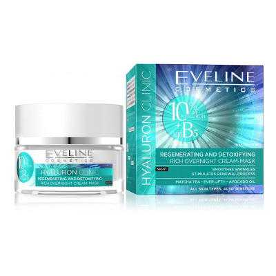 Eveline HYALURON CLINIC detoxikující noční krém - maska 50 ml