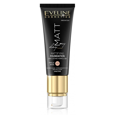 Eveline Cosmetics - Matt My Day dlouhotrvající make-up 40 ml VANILLA BEIGE 03