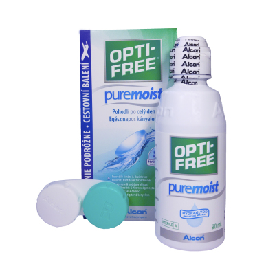 roztok na kontaktní čočky OPTI-FREE PureMoist 90 ml s pouzdrem